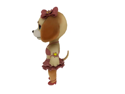 Cartoon dog 3D Model