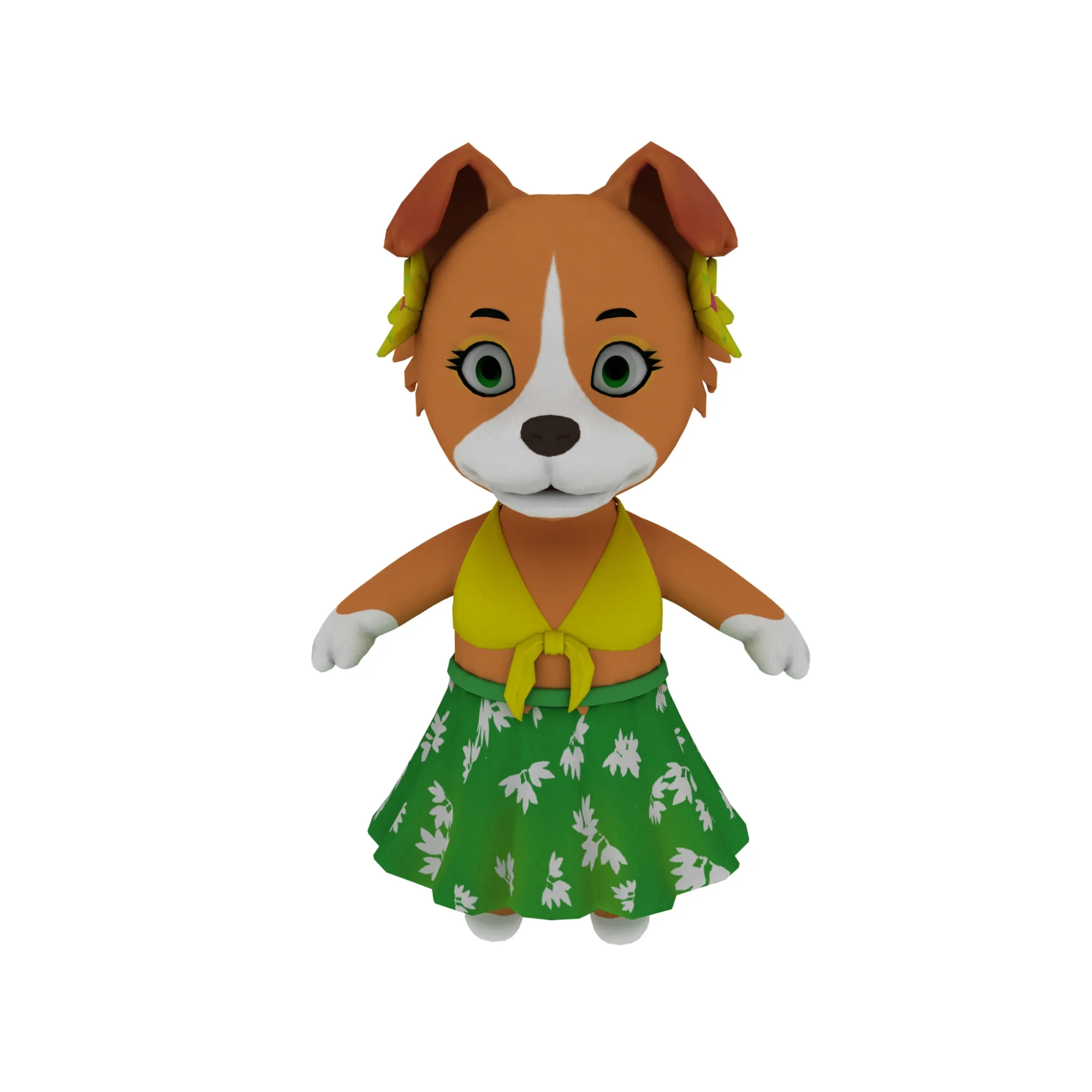 Cartoon dog 3D Model .c4d .max .obj .3ds .fbx .stl .blend 
