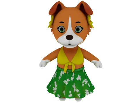 Cartoon dog 3D Model