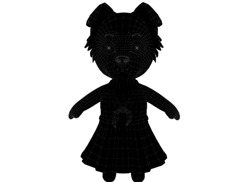 Cartoon dog 3D Model