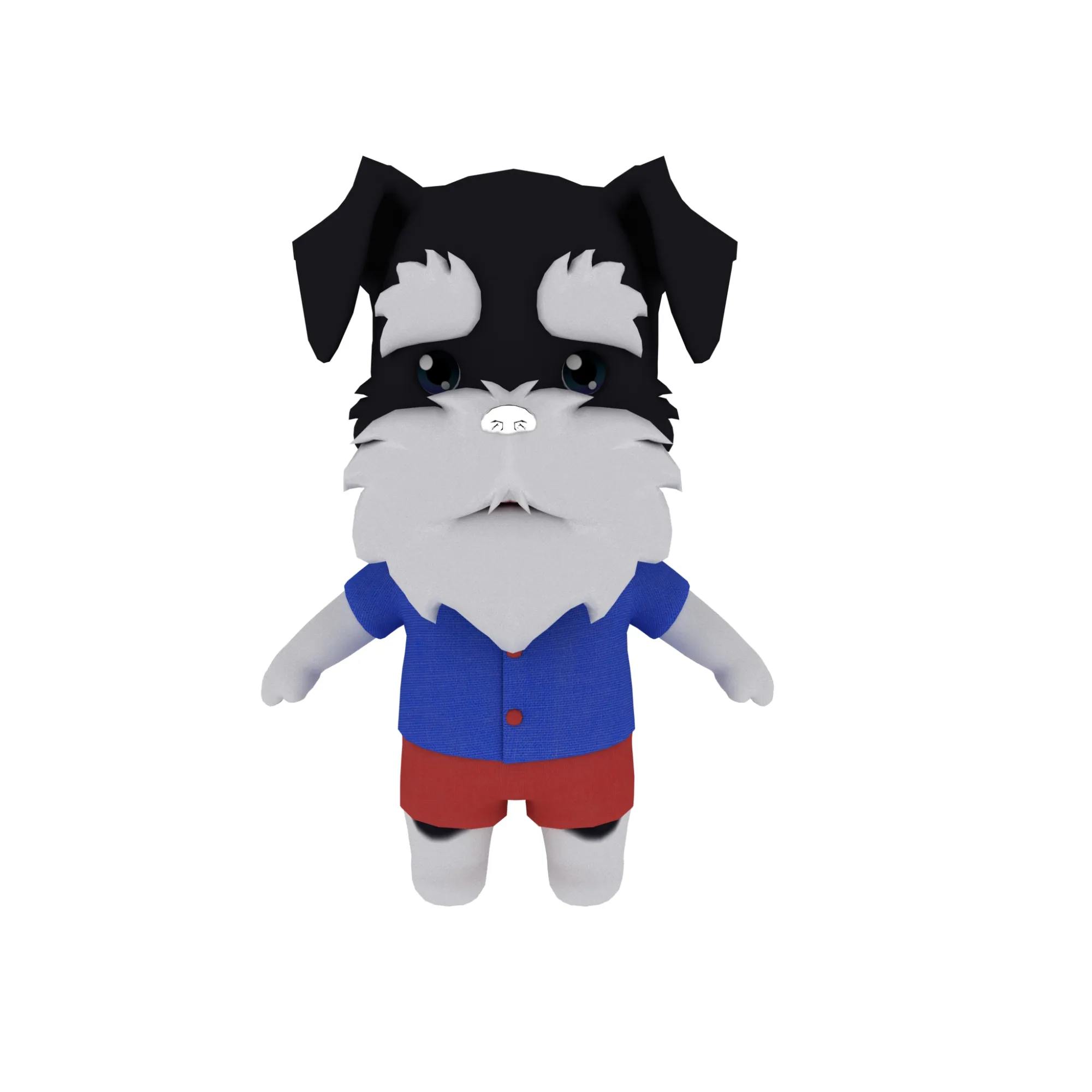 Cartoon dog 3D Model .c4d .max .obj .3ds .fbx .stl .blend 