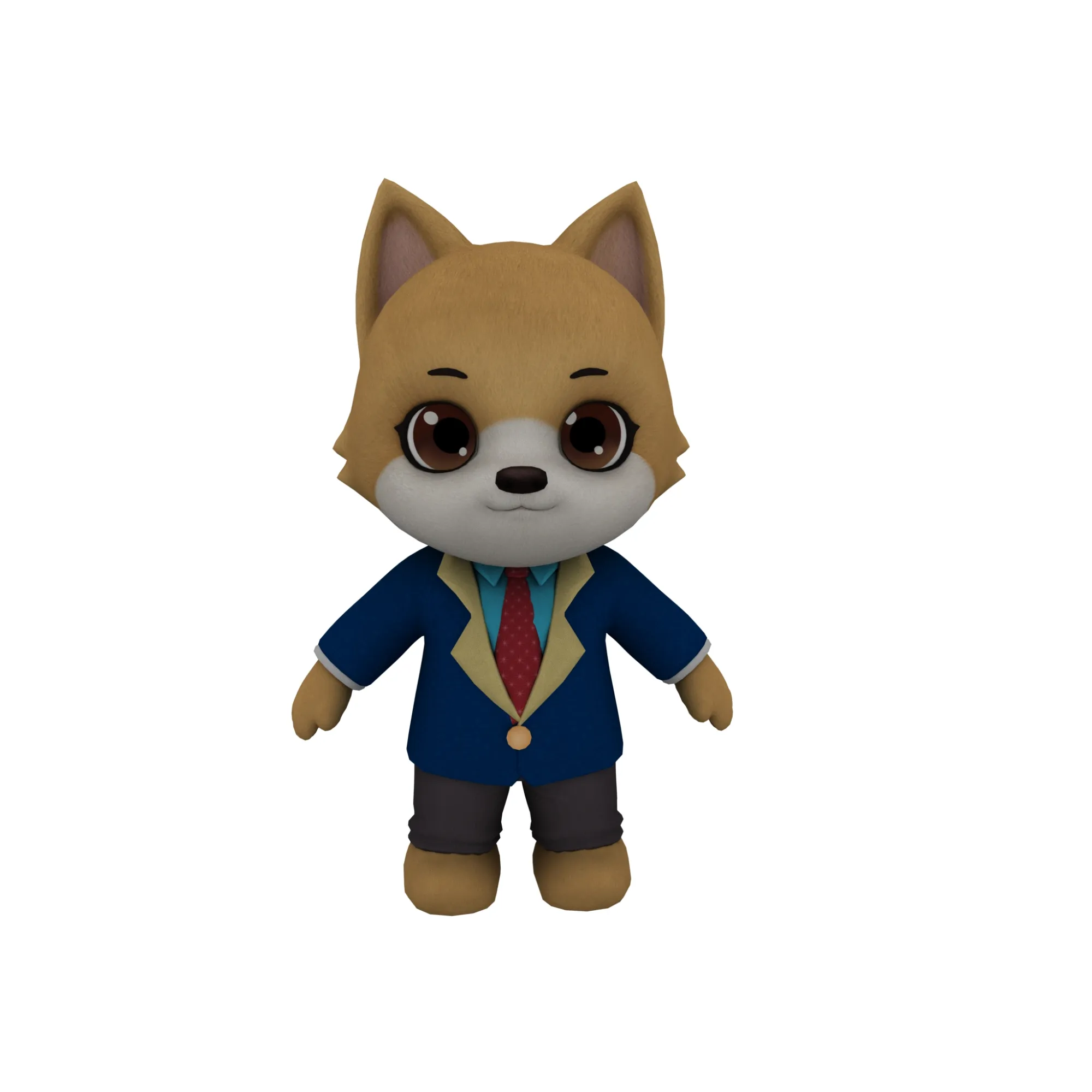 Cartoon dog 3D Model .c4d .max .obj .3ds .fbx .stl .blend 