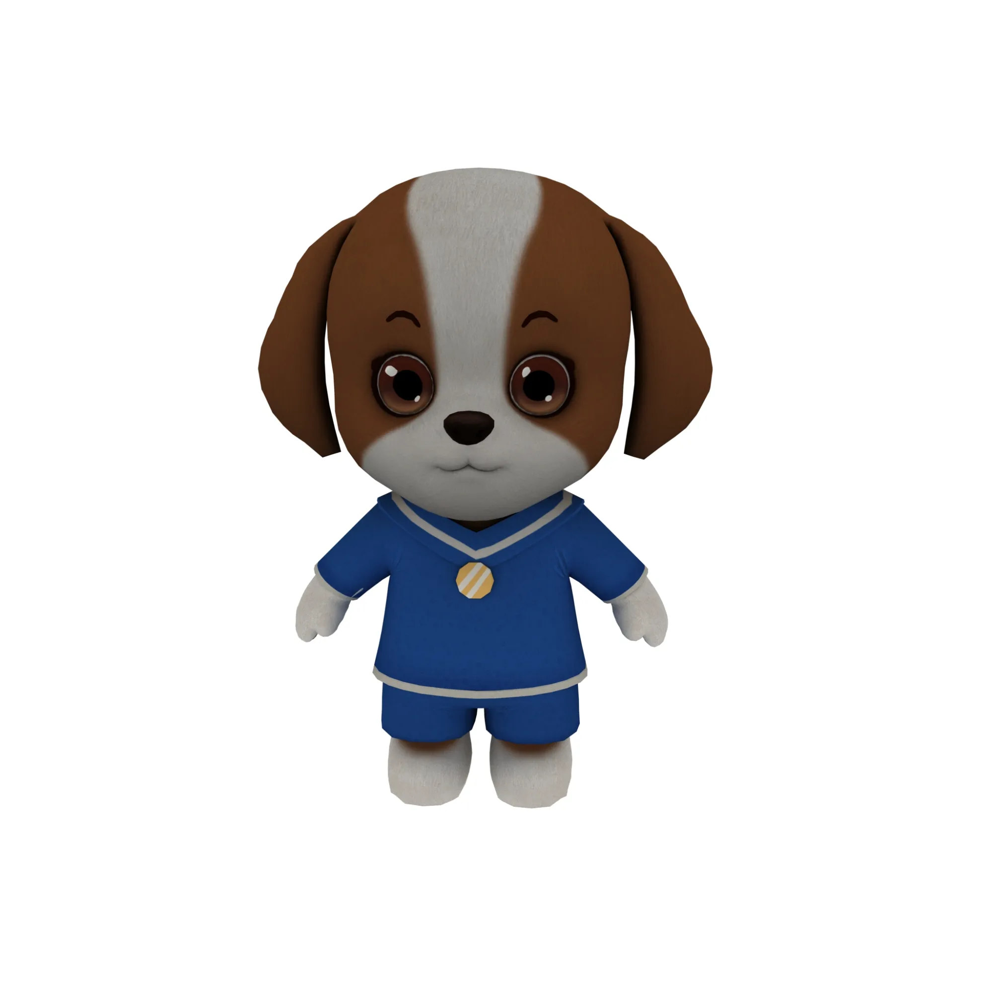 Cartoon dog 3D Model .c4d .max .obj .3ds .fbx .stl .blend 