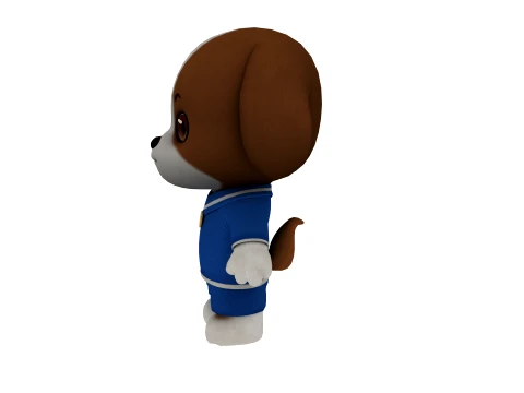 Cartoon dog 3D Model