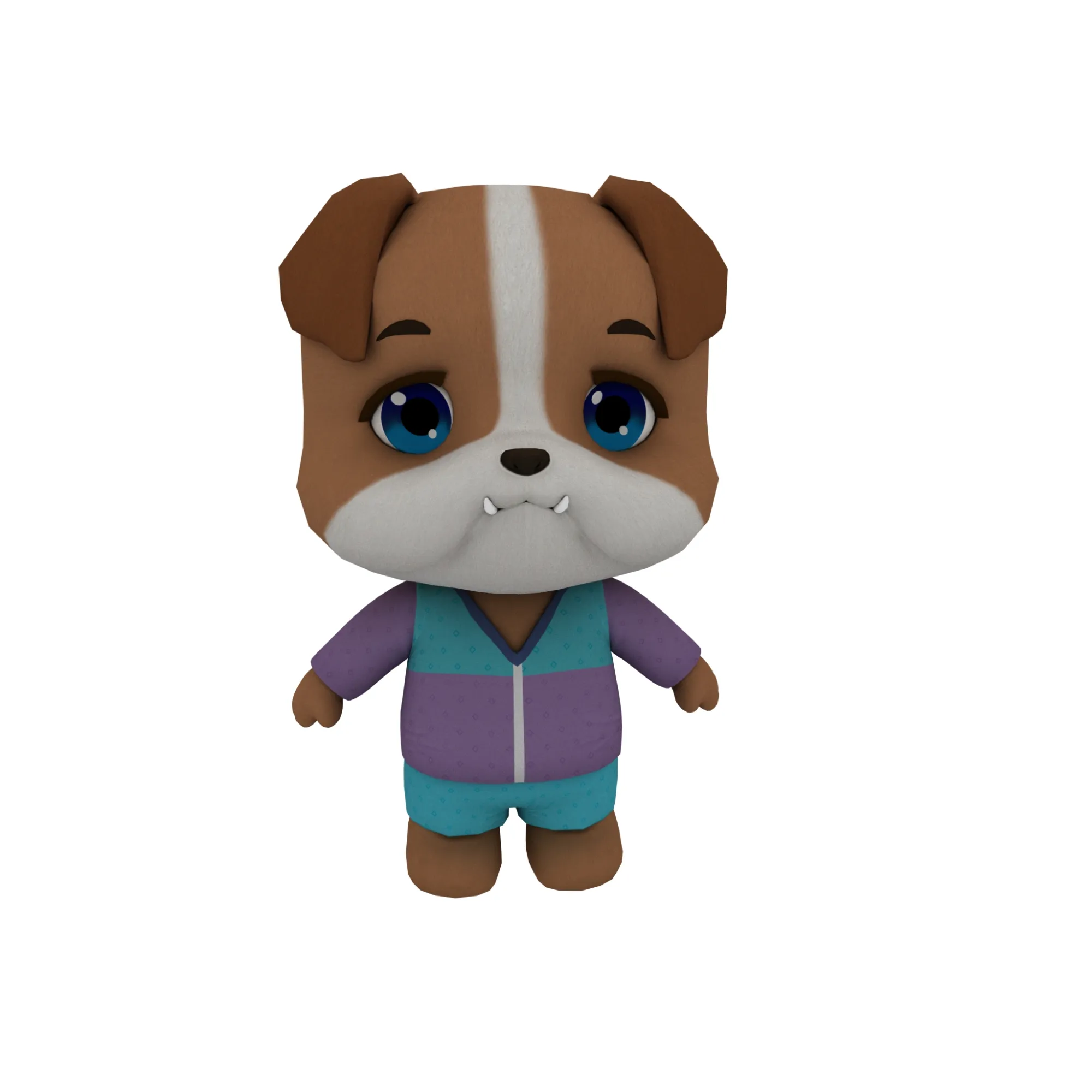 Cartoon dog 3D Model .c4d .max .obj .3ds .fbx .stl .blend 