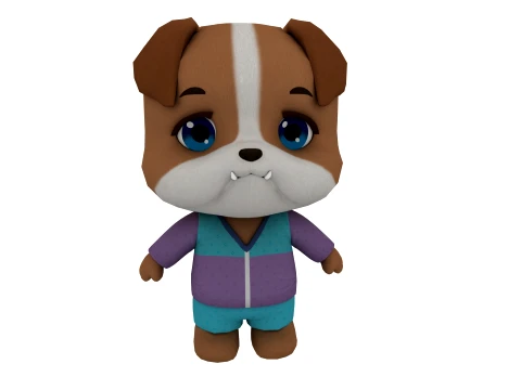 Cartoon dog 3D Model