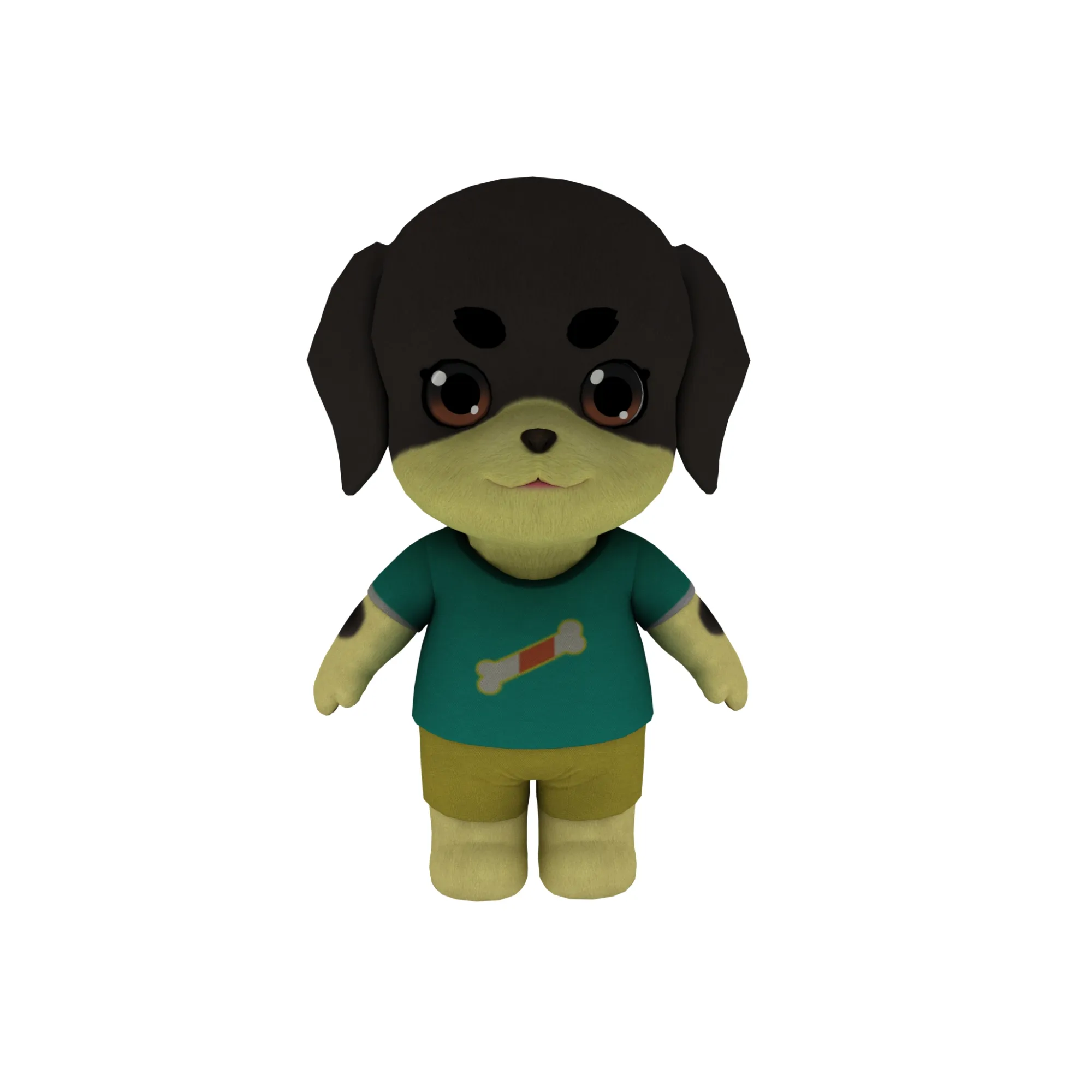 Cartoon dog 3D Model .c4d .max .obj .3ds .fbx .stl .blend 