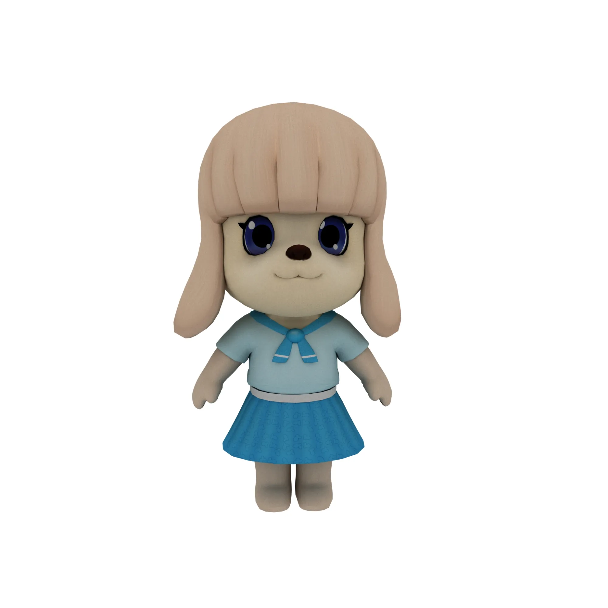 Cartoon dog 3D Model .c4d .max .obj .3ds .fbx .stl .blend 