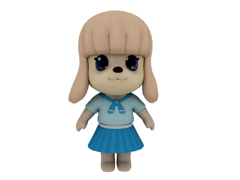 Cartoon dog 3D Model