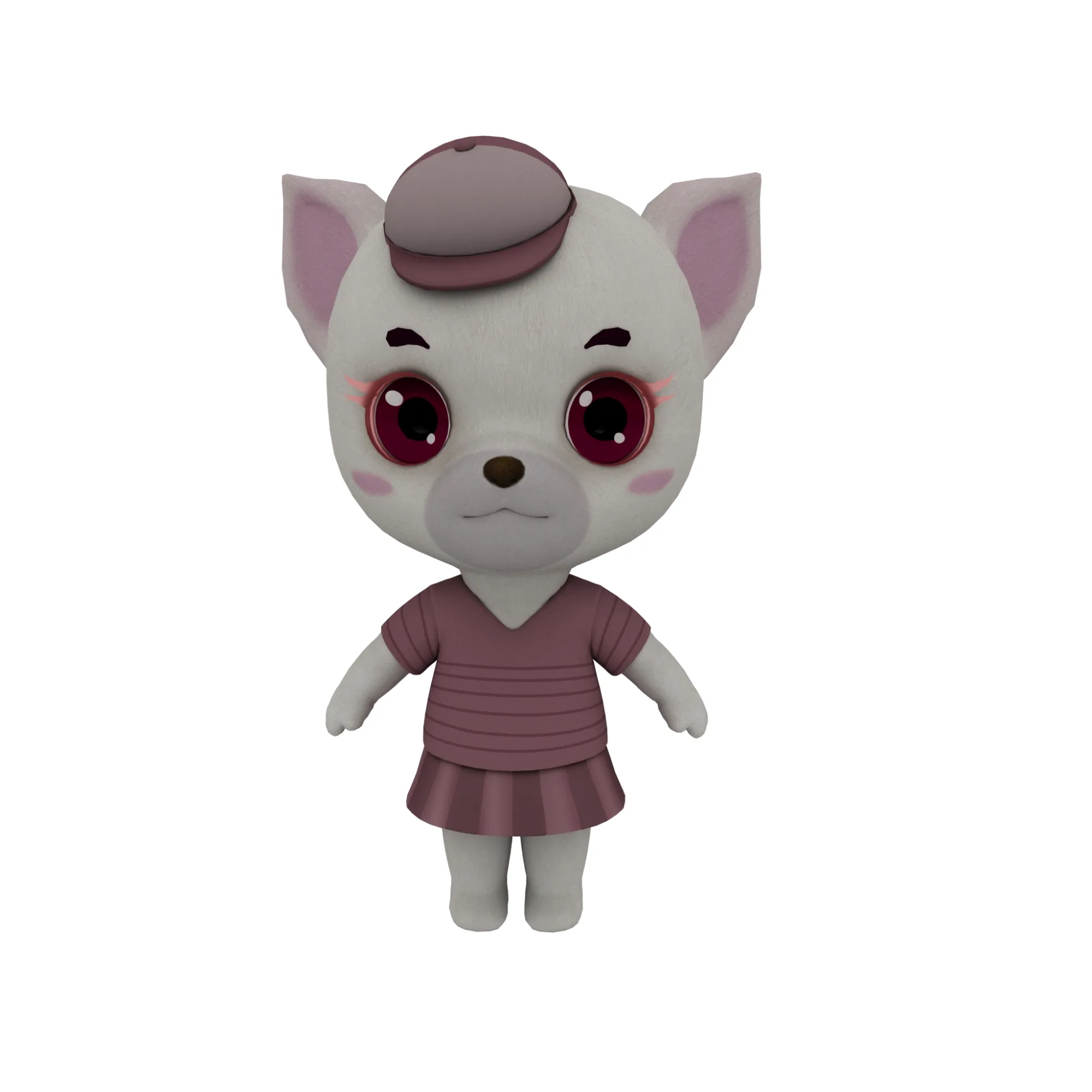 Cartoon dog 3D Model .c4d .max .obj .3ds .fbx .stl .blend 