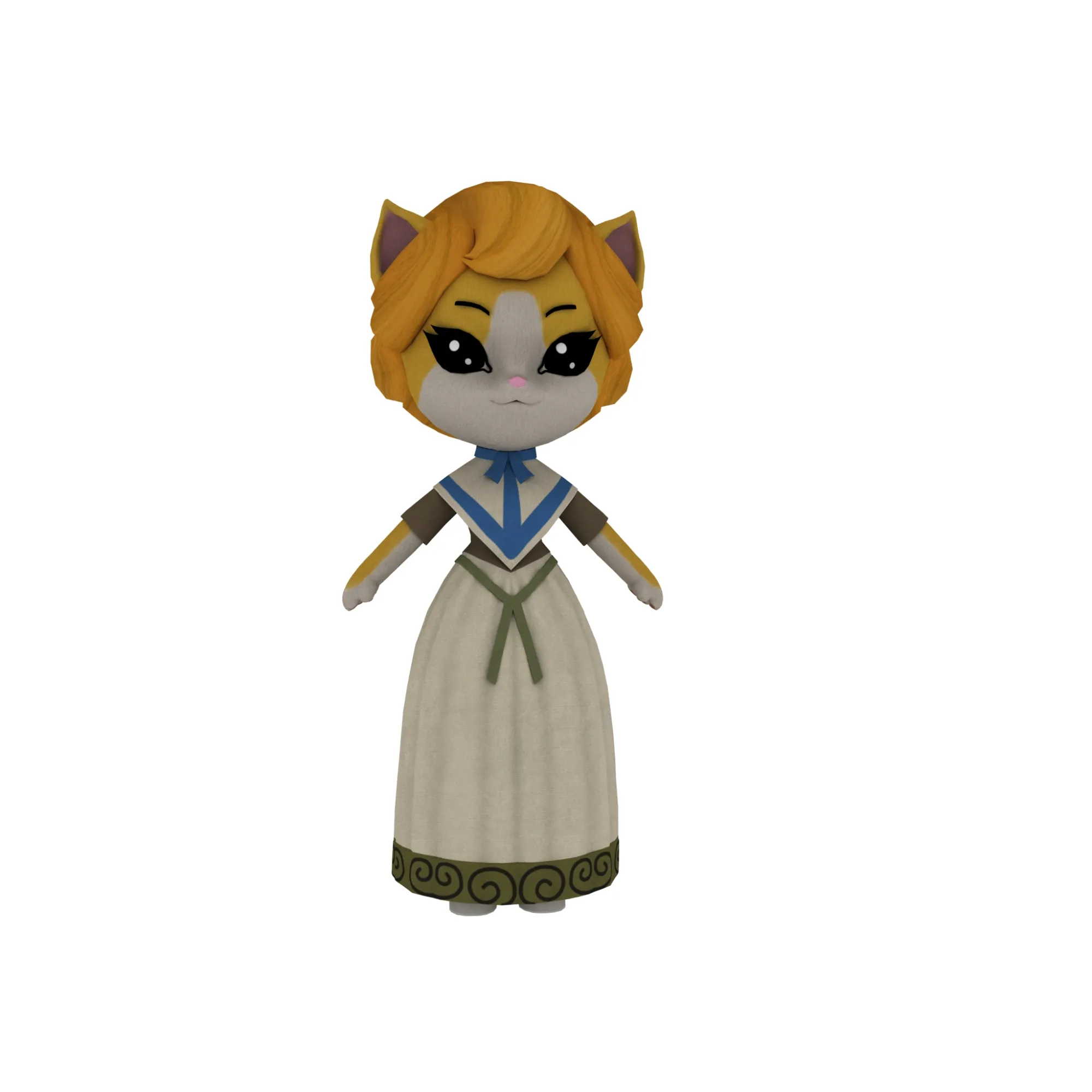 Cartoon cat 3D Model .c4d .max .obj .3ds .fbx .stl .blend 