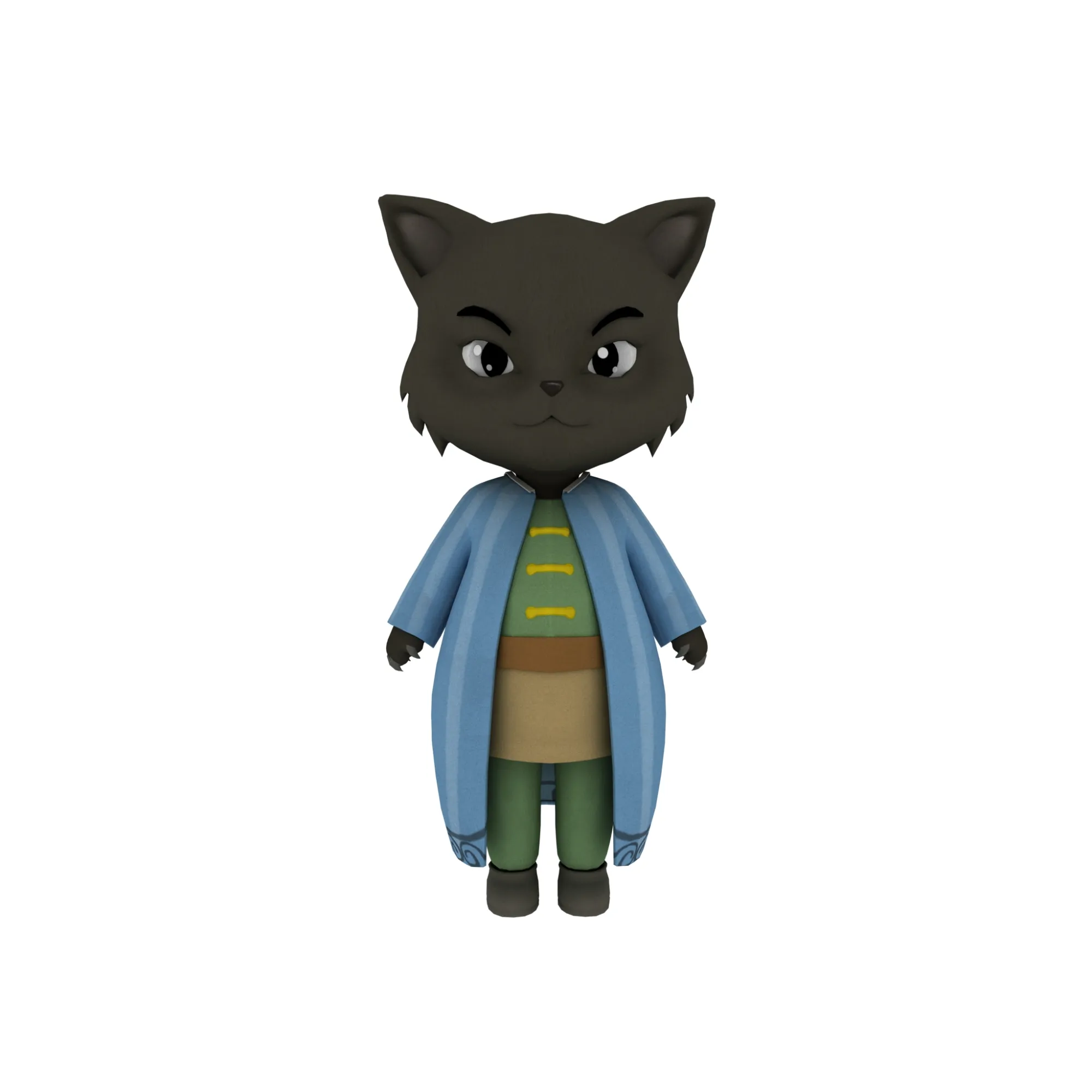 Cartoon cat 3D Model .c4d .max .obj .3ds .fbx .stl .blend