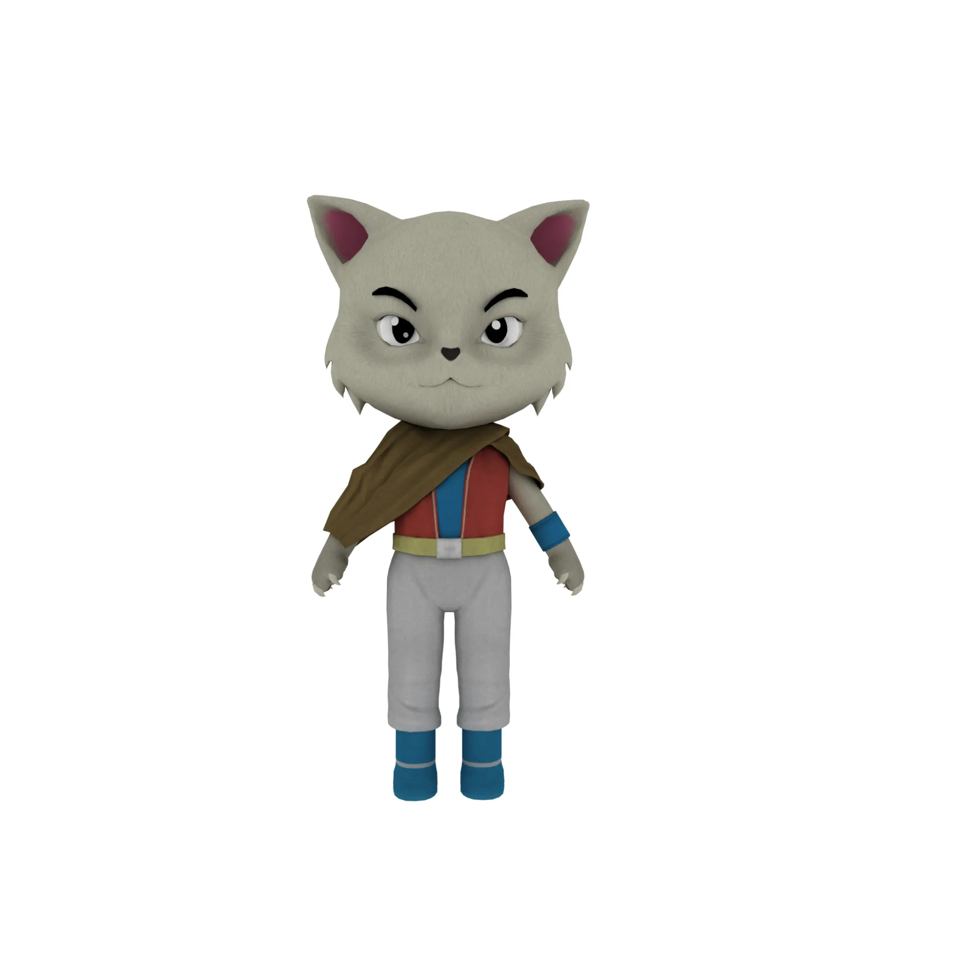 Cartoon cat 3D Model .c4d .max .obj .3ds .fbx .stl .blend 