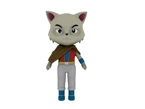Cartoon cat 3D Modell