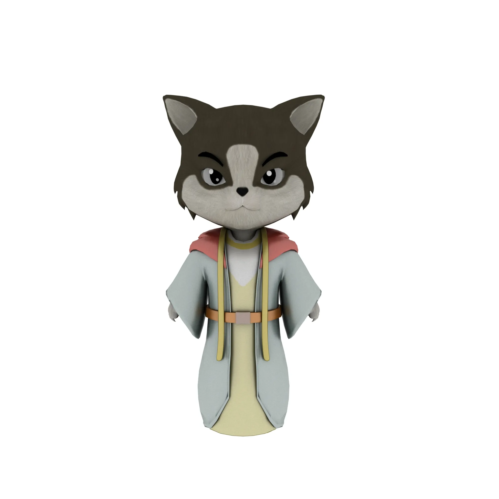 Cartoon cat 3D Model .c4d .max .obj .3ds .fbx .stl .blend 