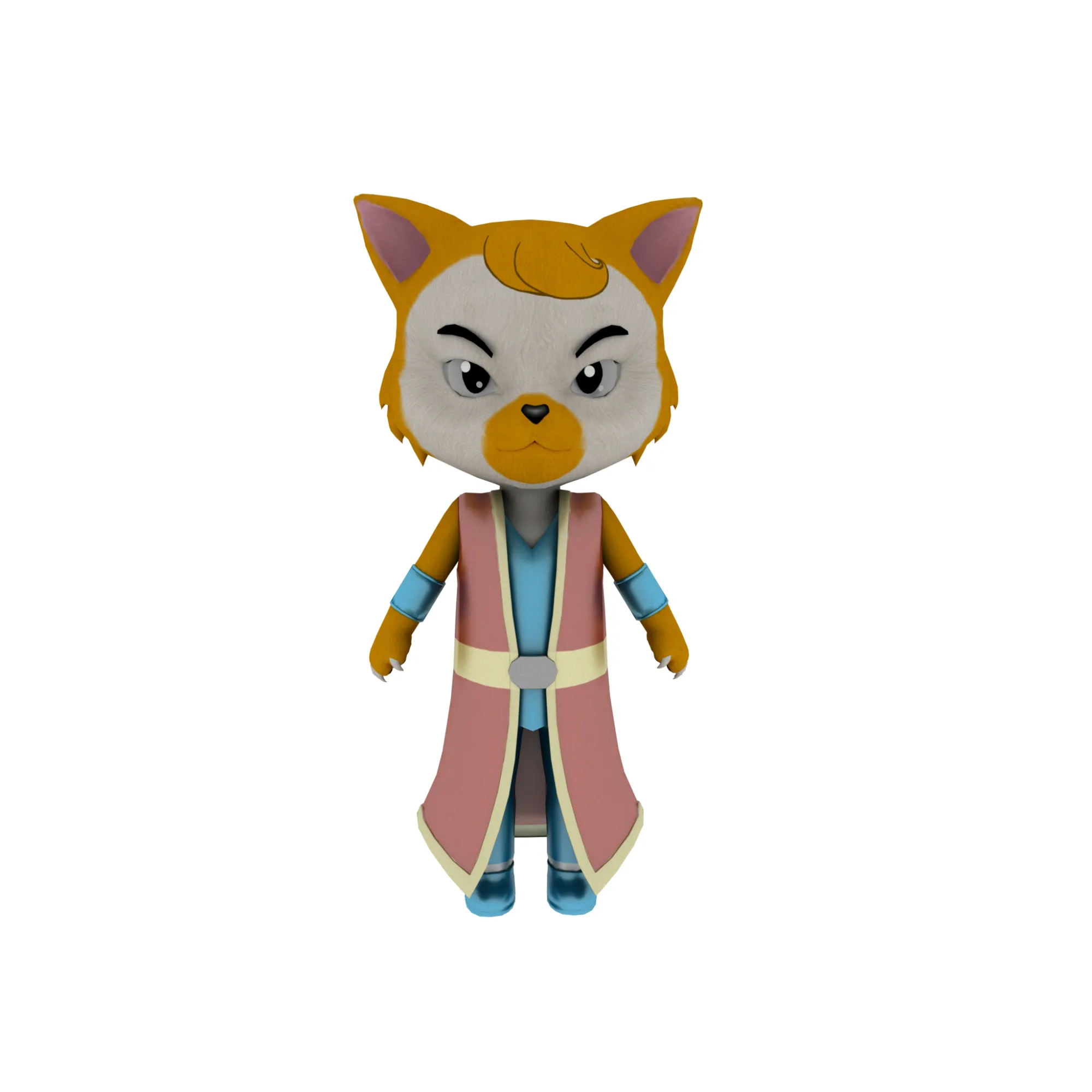 Cartoon cat 3D Model .c4d .max .obj .3ds .fbx .stl .blend 