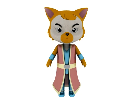 Cartoon cat 3D Modell
