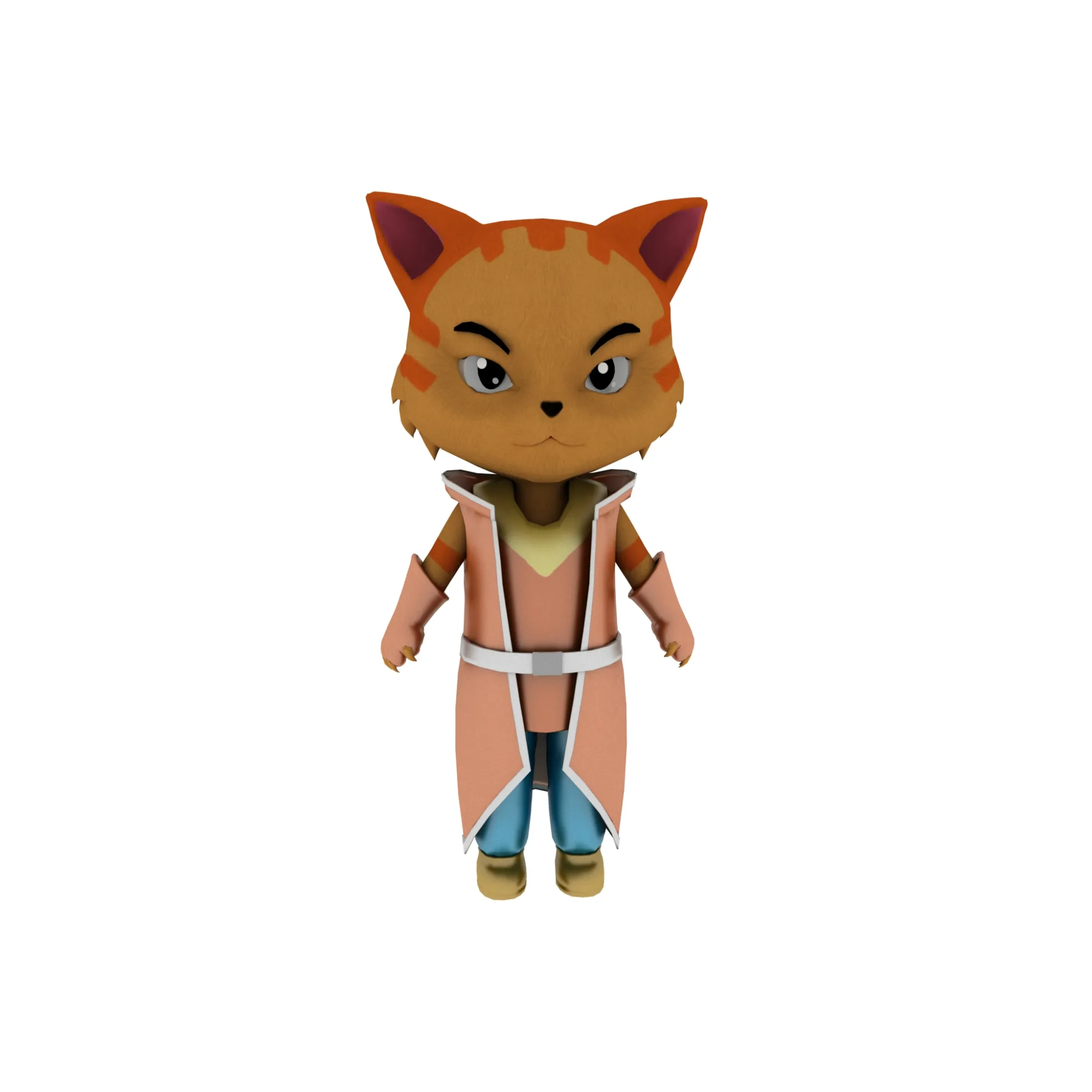 Cartoon cat 3D Model .c4d .max .obj .3ds .fbx .stl .blend 