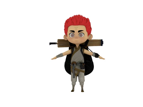 Cartoon Little Apprentice 3D Model