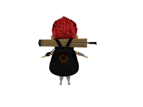 Cartoon Little Apprentice 3D Model