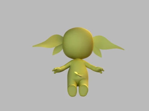 Cartoon elf 3D Model