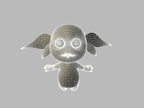 Cartoon elf 3D Model