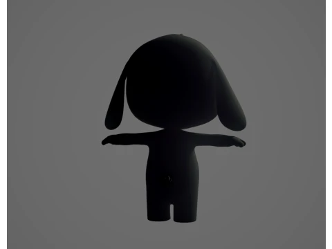Cartoon rabbit 3D Model