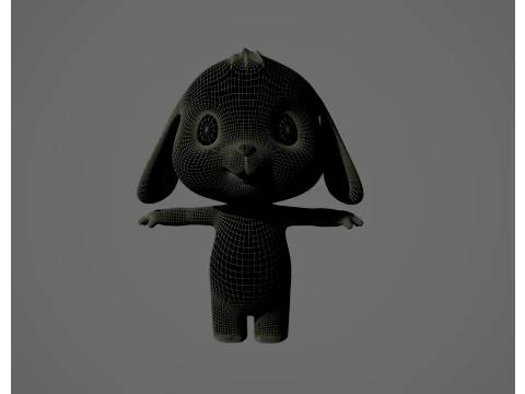 Cartoon rabbit 3D Model