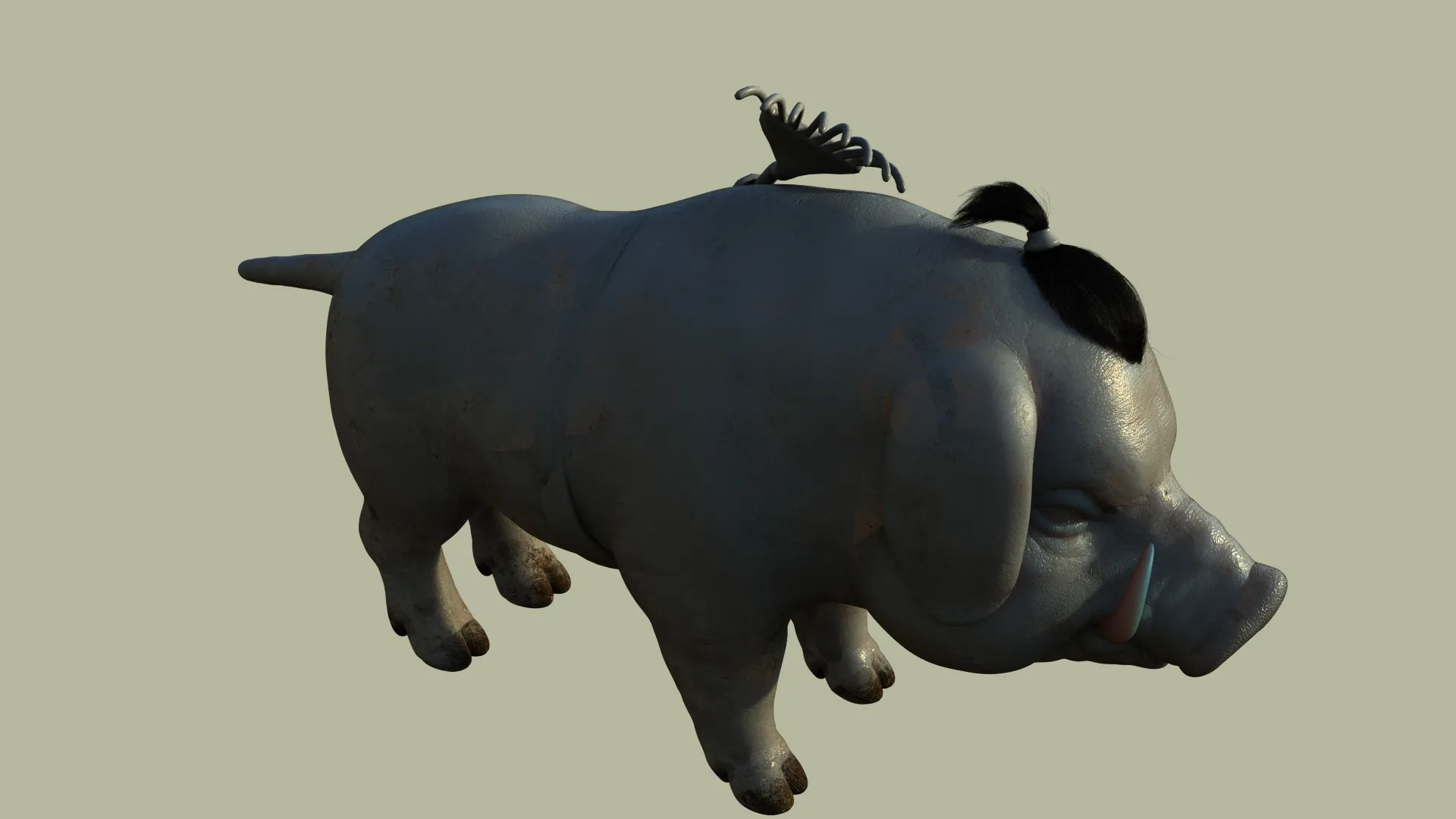Pig monster 3D Model .c4d .max .obj .3ds .fbx .stl .blend 