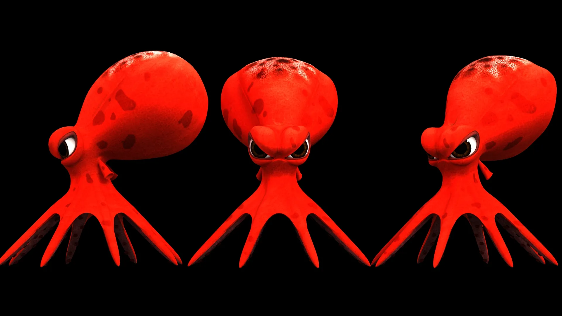 Octopus 3D Model .c4d .max .obj .3ds .fbx .stl .blend 