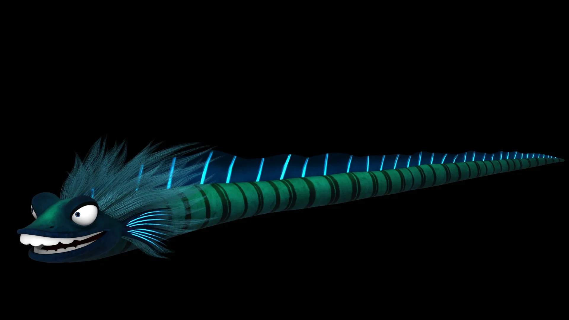 Sea eel 3D Model .c4d .max .obj .3ds .fbx .stl .blend 