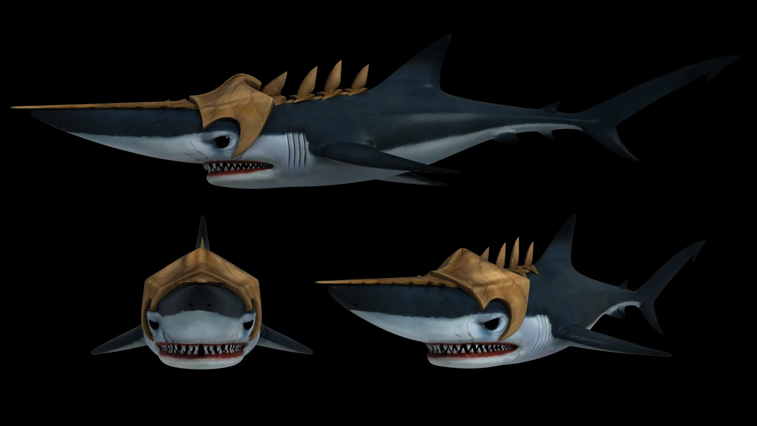 Shark 3D Model .c4d .max .obj .3ds .fbx .stl .blend