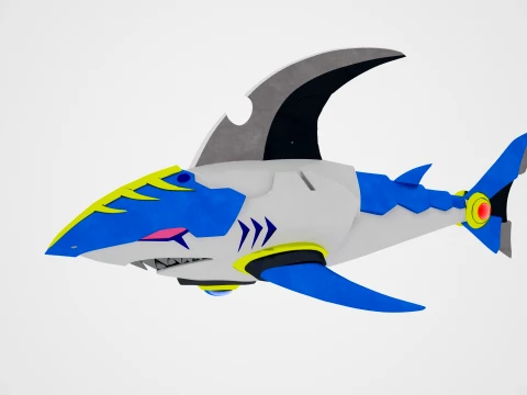 Mechanical shark Modelo 3D