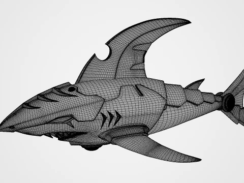 Mechanical shark 3D Model