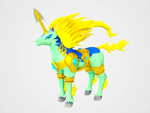 Mechanical unicorn 3D Model