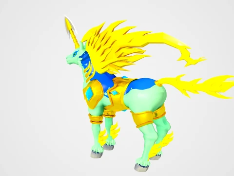 Mechanical unicorn 3D Model