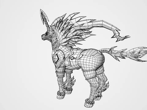 Mechanical unicorn 3D Model