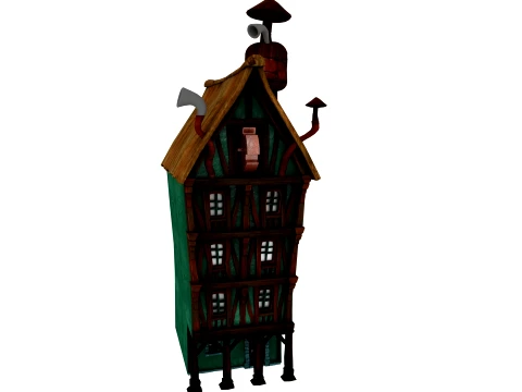 Cartoon house 3D Model