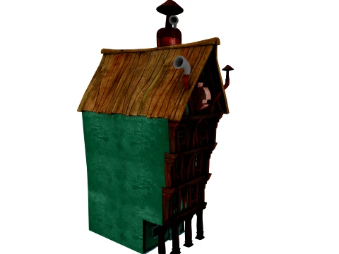 Cartoon house 3D Model