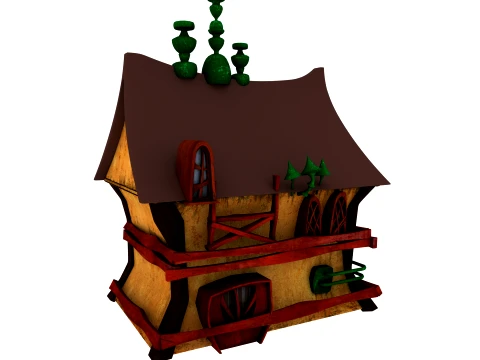 Cartoon house 3D 모델