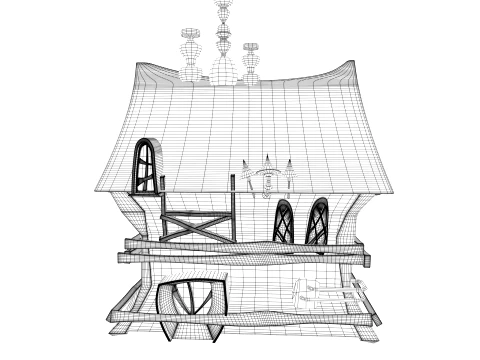 Cartoon house 3D Model