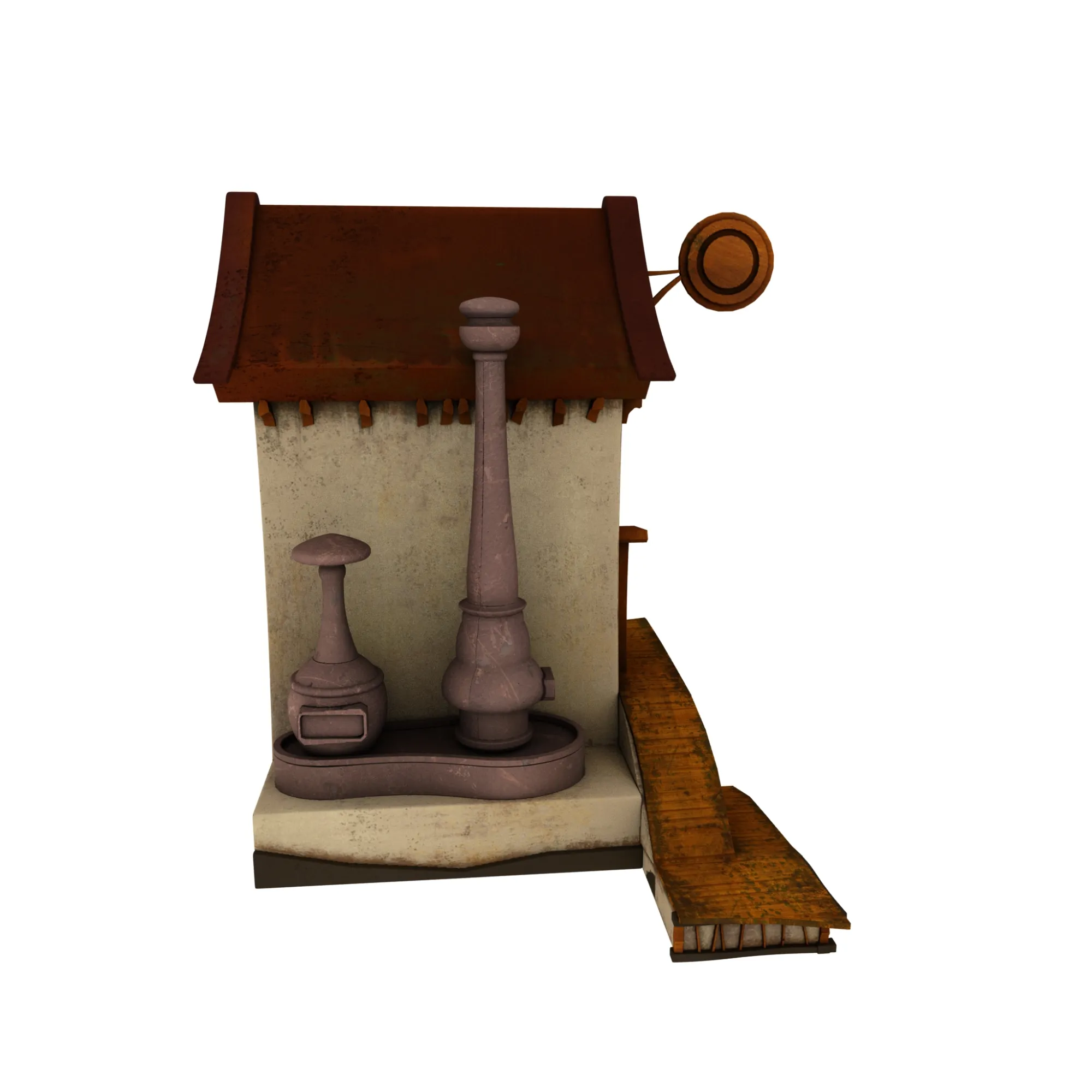 Cartoon house 3D Model .c4d .max .obj .3ds .fbx .stl .blend 