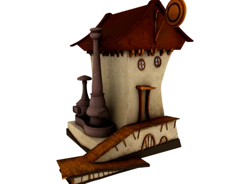Cartoon house 3D Model