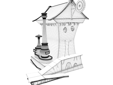Cartoon house 3D Model