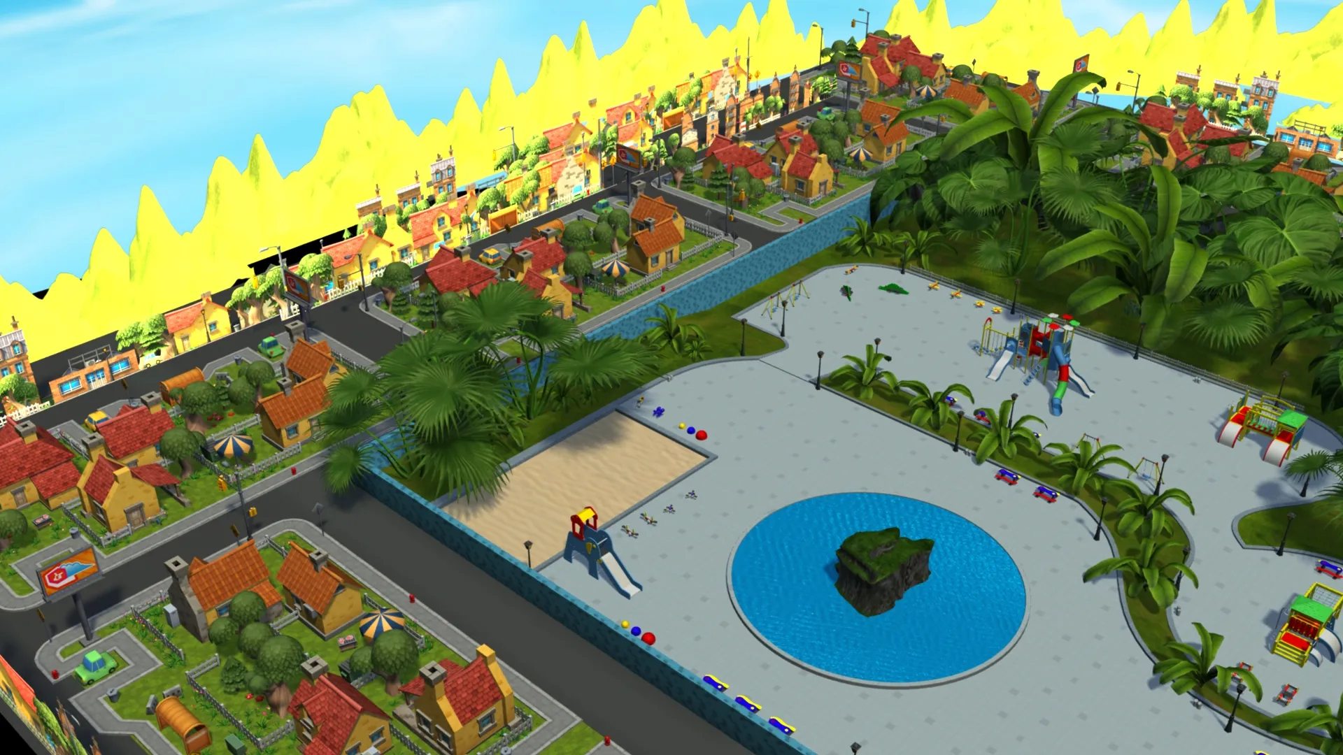 Park 3D Модель .c4d .max .obj .3ds .fbx .stl .blend 