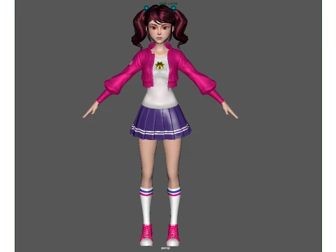 Cartoon girl 3D 모델