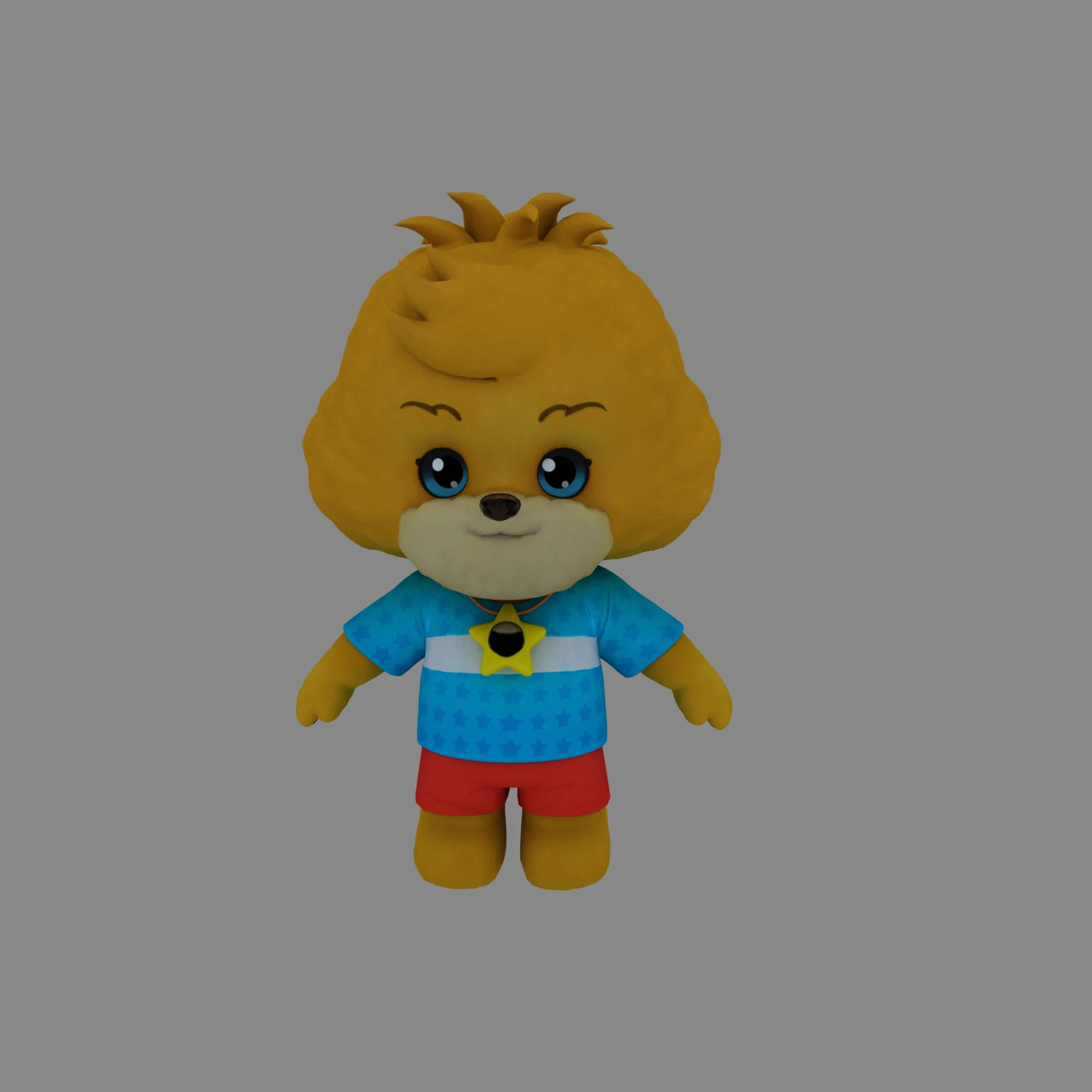 Cartoon dog 3D Model .c4d .max .obj .3ds .fbx .stl .blend 