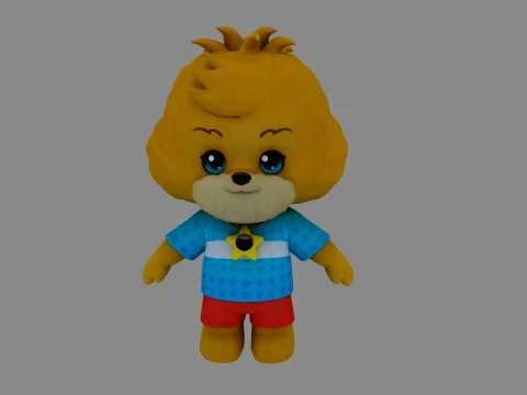 Cartoon dog 3D Model