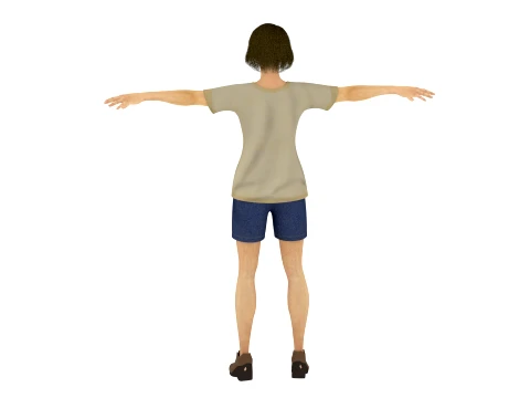 Cartoon girl 3D Model