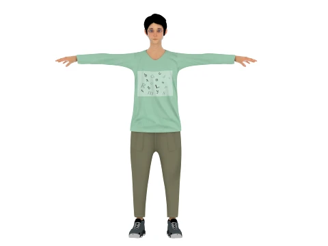 Cartoon boy 3D 모델